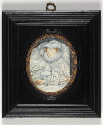 Dáma tradičně identifikovaná jako Mary Queen Of Scots (smalt) od Nicholas Hilliard
