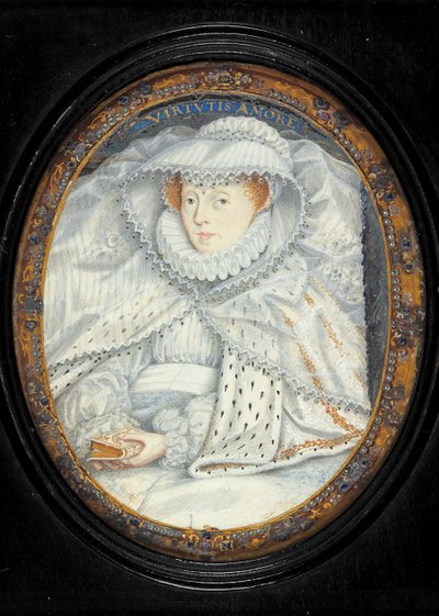 Dáma tradičně identifikována jako Mary Queen Of Scots (akvarel na pergamenu) od Nicholas Hilliard
