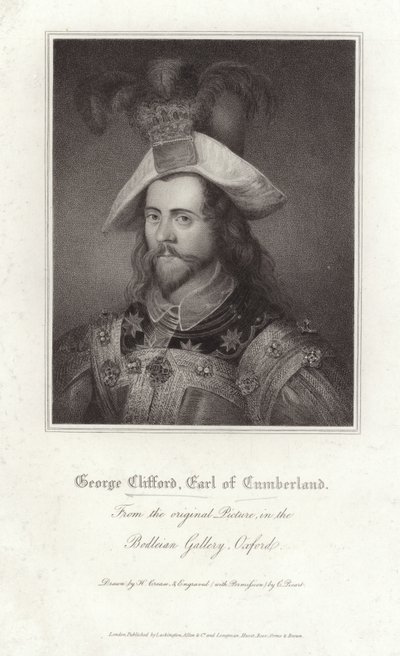 George Clifford hrabě z Cumberlandu od Nicholas Hilliard