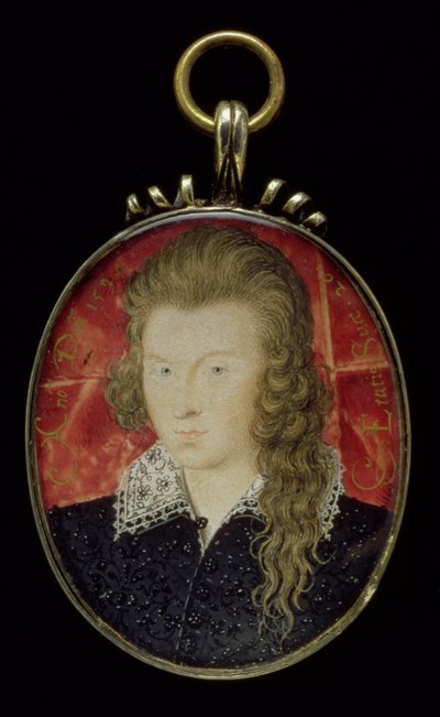 č. 3856 Henry Wriothesley, 3. hrabě ze Southamptonu (1573-1624), kolem 1594 (kvaš na pergamenu) od Nicholas Hilliard