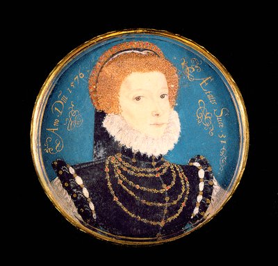 Portrét ženy, 1576 (wc na pergamenu) od Nicholas Hilliard