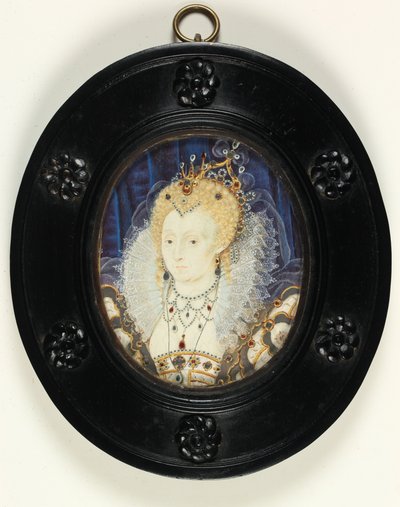 Královna Alžběta I. (akvarel na slonovině) od Nicholas Hilliard