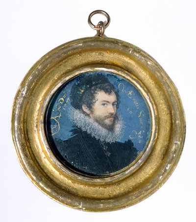 Autoportrét, 1577 (čb na pergamenu) od Nicholas Hilliard