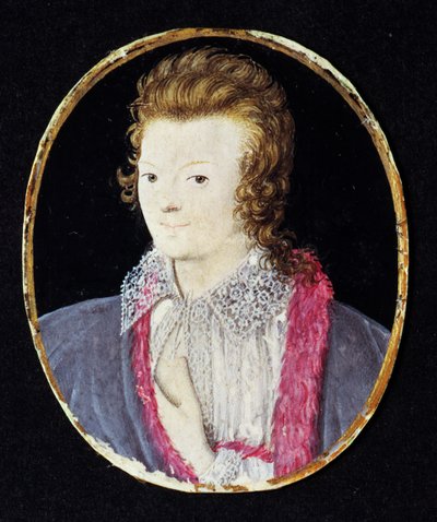 Neznámé mládí, kolem roku 1595 od Nicholas Hilliard