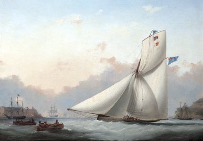Cutter Yacht v Plymouth Sound od Nicholas Matthews Condy