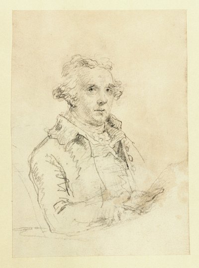 Autoportrét, asi 1790 (papír, grafit) od Nicholas Pocock