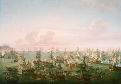 Bitva u Trafalgaru, 21. října 1805, konec akce, asi 1808 (olej na plátně) od Nicholas Pocock