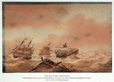 Den po bitvě u Trafalgaru od Nicholas Pocock