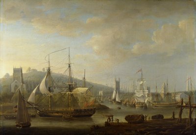 Pohled na Bristol Harbour ukazující katedrálu od Nicholas Pocock