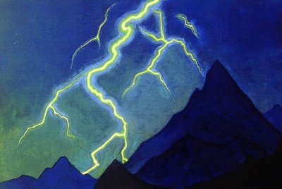 Call of the Heaven, Lightning, c.1935-36 od Nicholas Roerich