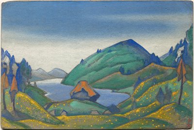 Scéna pro Stravinského balet "Svěcení jara", 1944 od Nicholas Roerich