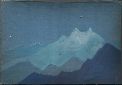 Himaláje, Měsíčné hory, skica, 1933 od Nicholas Roerich