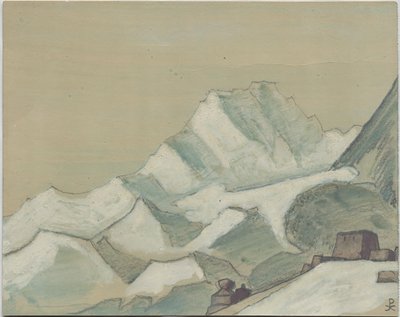 Himaláje za mraky, skica, 1933 od Nicholas Roerich