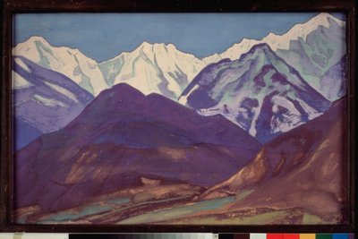 Kuluta (údolí Kulu, himálajský masiv) (Indie). Malba dílem Nicolase (Nicholase) Roericha (1874-1947), tempera na plátně od Nicholas Roerich