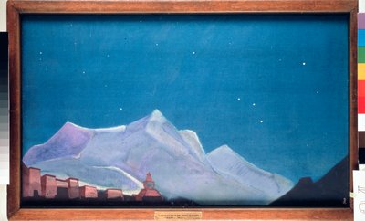 Královský klášter Hemis v Tibetu. (buddhismus) Malba Nicolase (Nicholase) Roericha (1874-1947), tempera na plátně od Nicholas Roerich