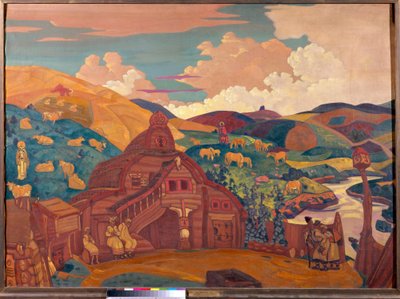Tři radosti. Obraz Nicolase (Nicholase) Roericha (1874-1947), tempera na plátně od Nicholas Roerich