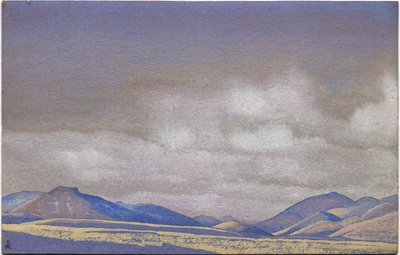 Mongolsko, Hills of Chahar, 1936 od Nicholas Roerich