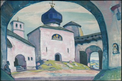 Starý Pskov, výzdoba pro operu Rimského-Korsakova "Služka z Pskova", 1922 od Nicholas Roerich