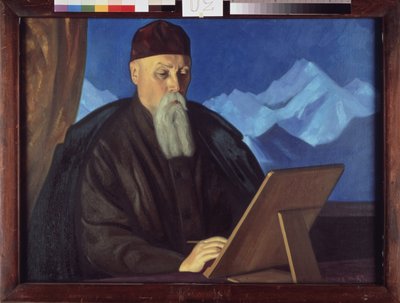 Portrét umělce Nicolase (Nicholase) Roericha (1874-1947). Obraz Svjatoslav Nikolajevič Roerich (1904-1993), tempera na plátně. Ruské umění, 20. století, moderní umění. Státní Treťjakovská galerie, Moskva. od Nicholas Roerich