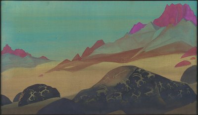 Skály Ladaku, 1932 od Nicholas Roerich