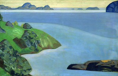 Skalnatá pobřežní krajina od Nicholas Roerich