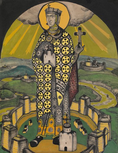 Svatá Olga, princezna Kyjevská od Nikolai Konstantinowitsch Roerich