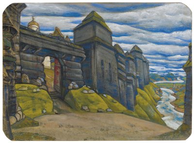 Scéna k opeře Kníže Igor od A. Borodina od Nikolai Konstantinowitsch Roerich