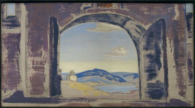 Studie k obrazu, kolem roku 1922 od Nicholas Roerich