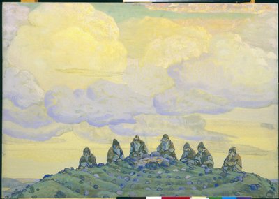 Velká oběť: dekorace pro balet „Svěcení jara“ od Igora Stravinského, 1910 od Nicholas Roerich