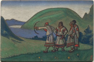 Mládež, výzdoba a návrh kostýmů pro Stravinského balet "Le Sacre du Printemps", 1944 od Nicholas Roerich