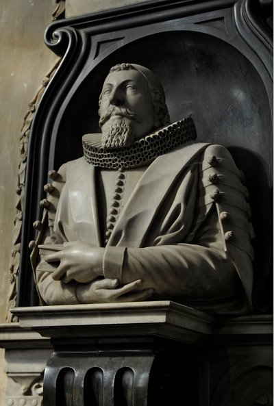 Památník Hugo Barker, 1632 (mramor) od Nicholas Stone