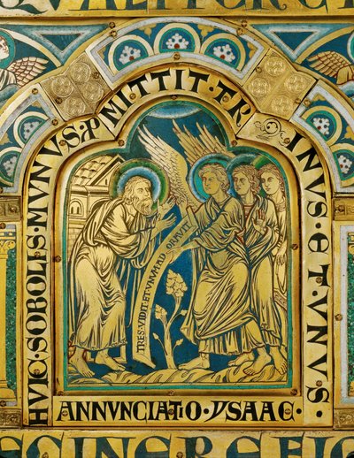 Tři andělé navštíví Abraháma... od Nicholas of Verdun