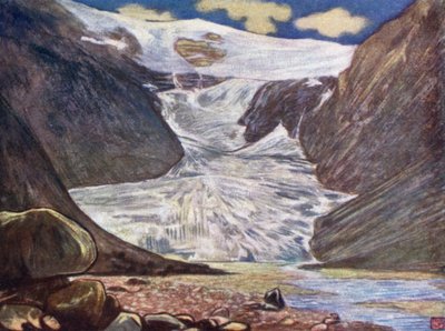 Norsko: Kjendalsbrae (barva litho) od Nico Jungman