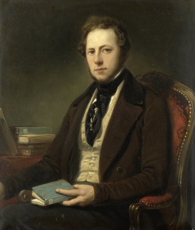 Portrét muže, možná Petrus Augustus de Genestet (1829-1861) od Nicolaas Pieneman (attributed to)
