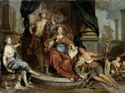 Apoteóza holandské Východoindické společnosti (alegorie Amsterdamské obchodní komory VOC) od Nicolaas Verkolje