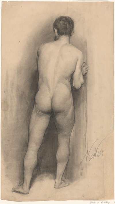 Mužský akt při pohledu zezadu od Nicolaas van der Waay (signed by artist)