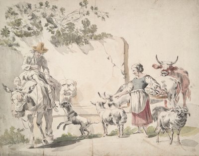 Rolníci jdou na trh od Nicolaes Berchem