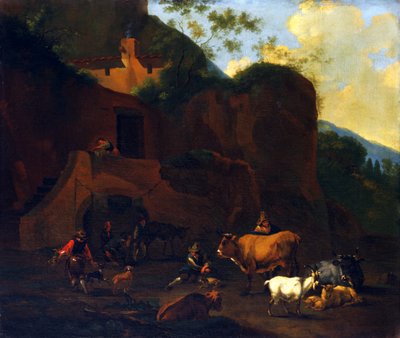 Rolníci a dobytek, 17. století od Nicolaes Berchem