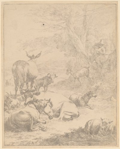 Odpočívající stádo. od Nicolaes Berchem