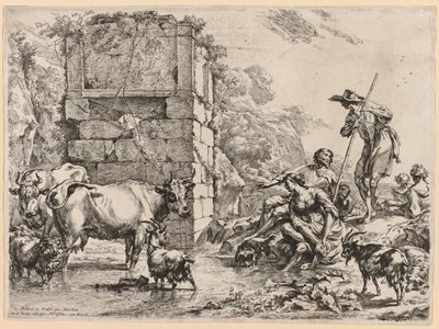Pití krávy od Nicolaes Berchem