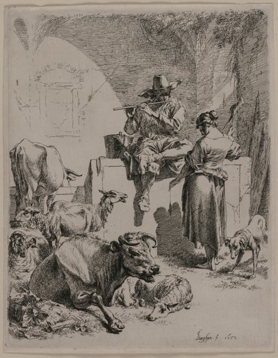 Piping Shepherd od Nicolaes Berchem