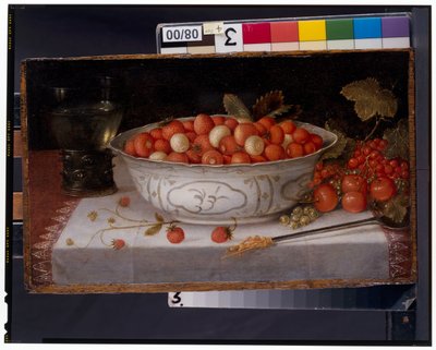 Zátiší Fraises-De-Bois V Wanli Porcelánové Misce od Nicolaes Gillis
