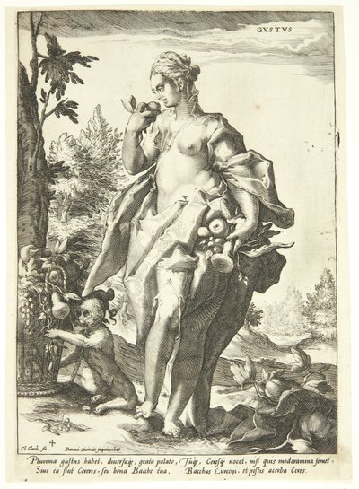 Chuťový smysl od Nicolaes Jansz. Clock