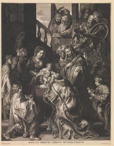 Aanbidding der koningen Mudrci z východu přinášejí Kristu dary (název na předmětu) od Nicolaes Lauwers