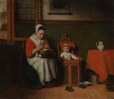 Krajkářka, ca. 1656. od Nicolaes Maes