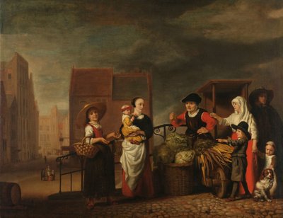 Zeleninový trh od Nicolaes Maes