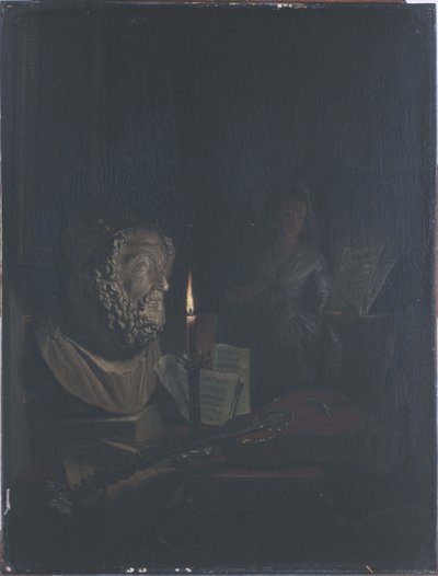 Alegorie hudby a poezie od Nicolaes Muys