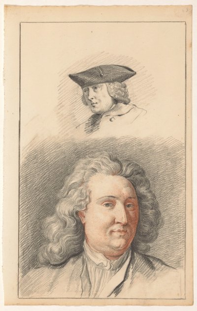 Dvě mužské hlavy od Nicolaes Muys
