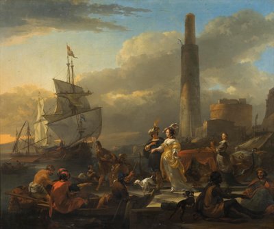 Přístavní scéna, c.1665 od Nicolaes Pietersz. Berchem