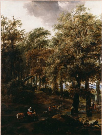 Cesta lesem od Nicolaes Pietersz. Berchem